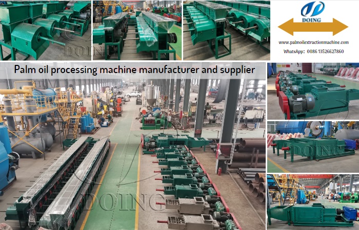 Screw palm oil press and double screw palm oil press in factory