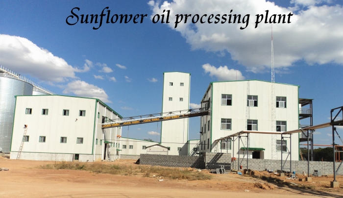 Appearance of sunflower oil processing plant