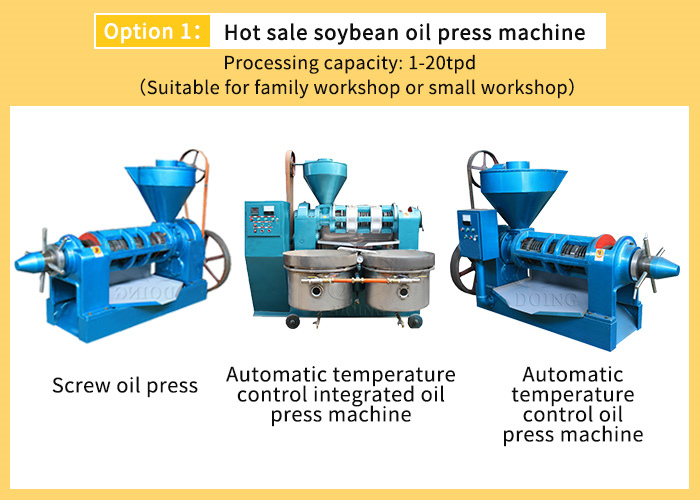 Different types of soybean oil presses