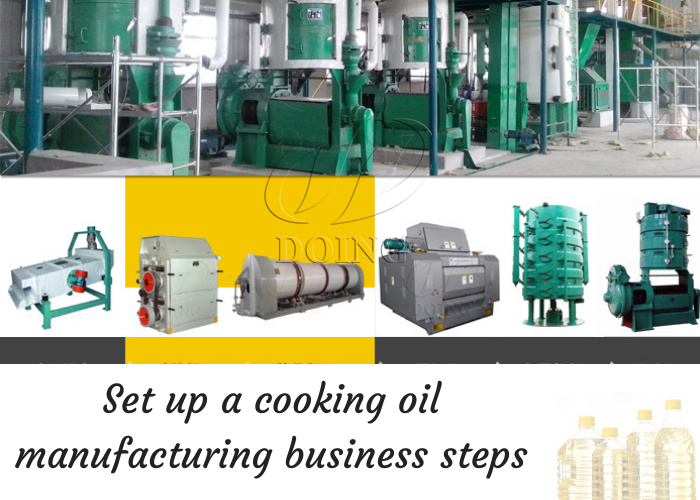 Set up a cooking oil manufacturing business steps