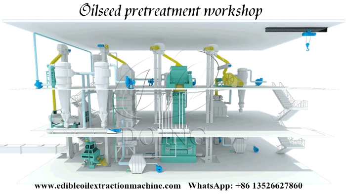 Groundnut oil pretreatment machine