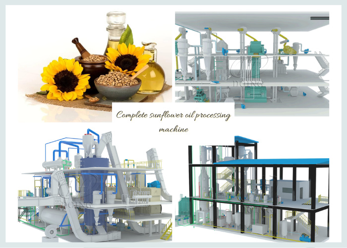 Sunflower oil processing machines