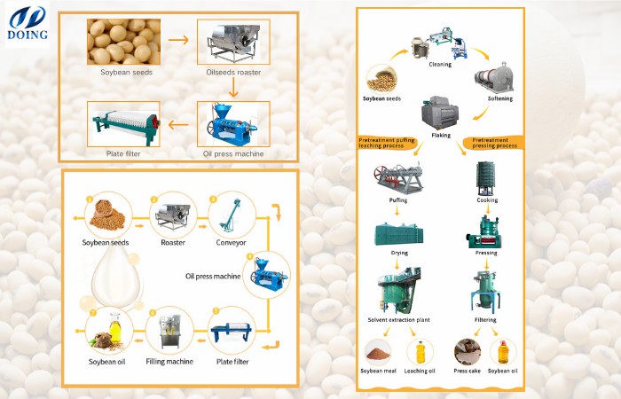 Soya bean oil processing plants