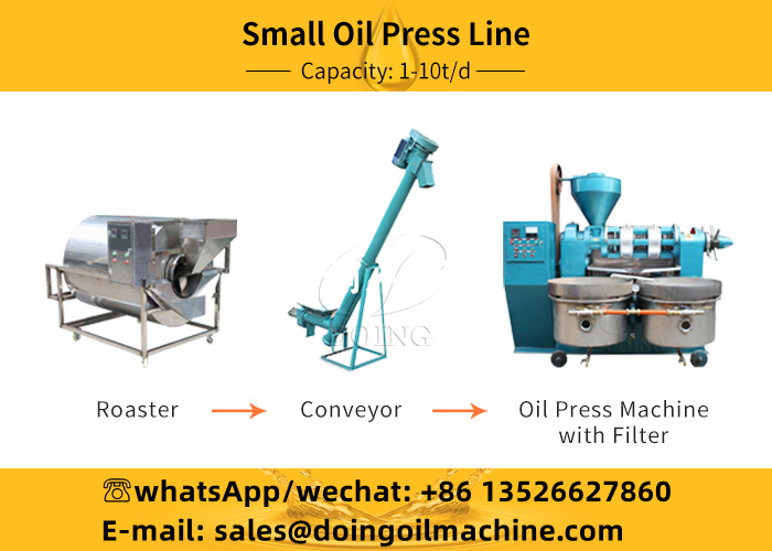 Small scale corn germ oil production line