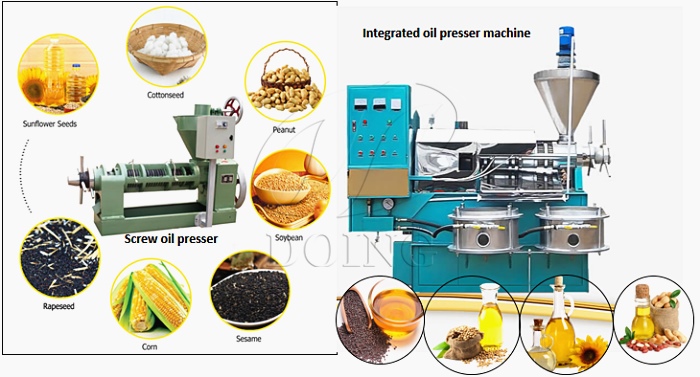 Two kinds of sunflower oil press machines.jpg
