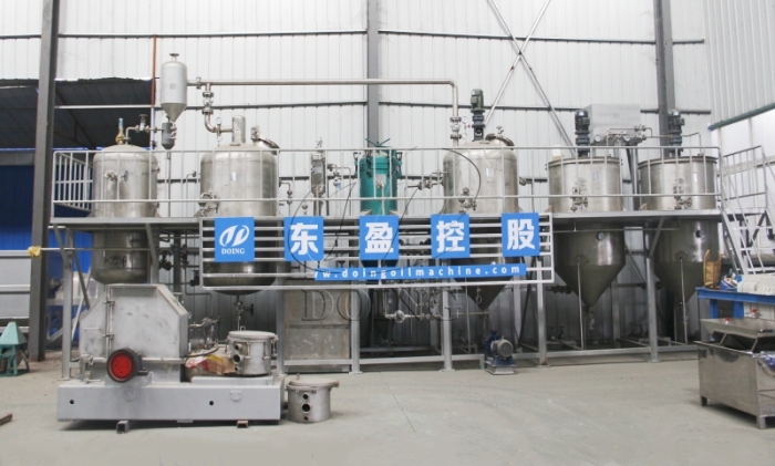 Conduction oil heating vegetable oil refinery machine