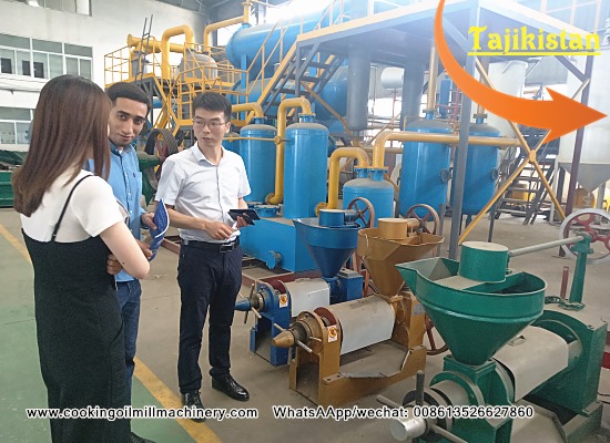 Tajikistan customer bought cooking oil press machine from Henan Glory Company