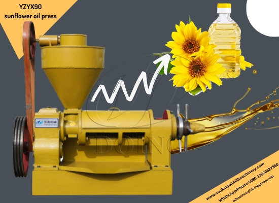 Nigeria customer purchased a set of YZYX90 sunflower oil press machine from Henan Glory Company