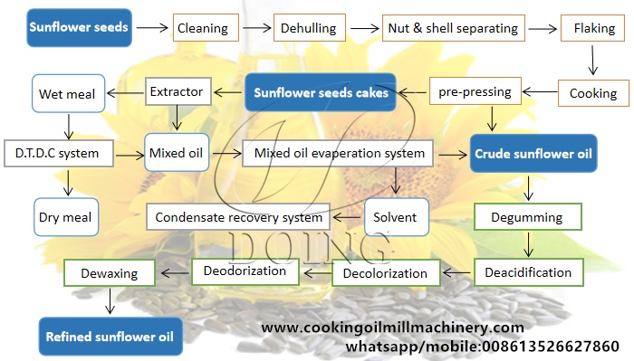 sunflower oil Extraction Process