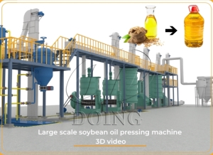 Soybean oil processing plant working flow 3D video