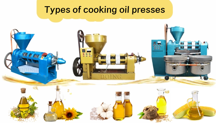 Types of cooking oil presses