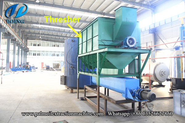 Small scale palm fruit threshing machine