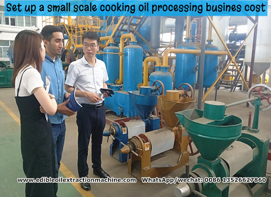 How much is the cost of cooking oil processing machine to set up a small scale business?