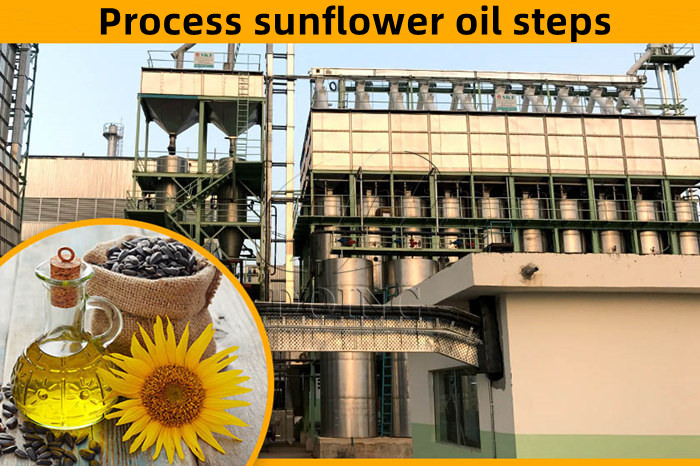 Process sunflower oil steps