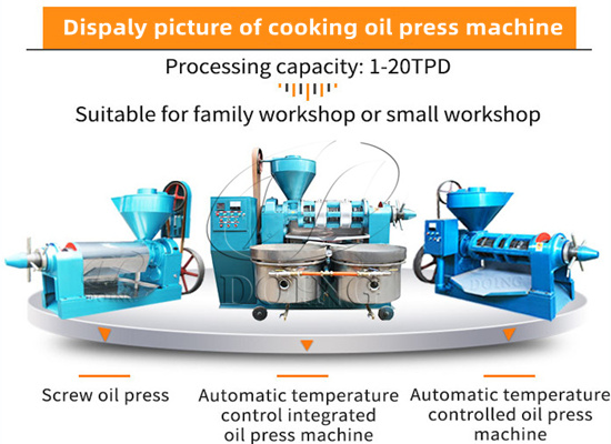 How many options for cooking oil press machine?