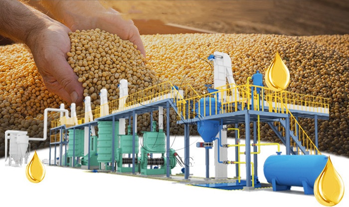 Soybean oil processing factory