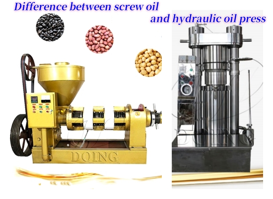 What is the difference between hydraulic oil press and screw oil press?