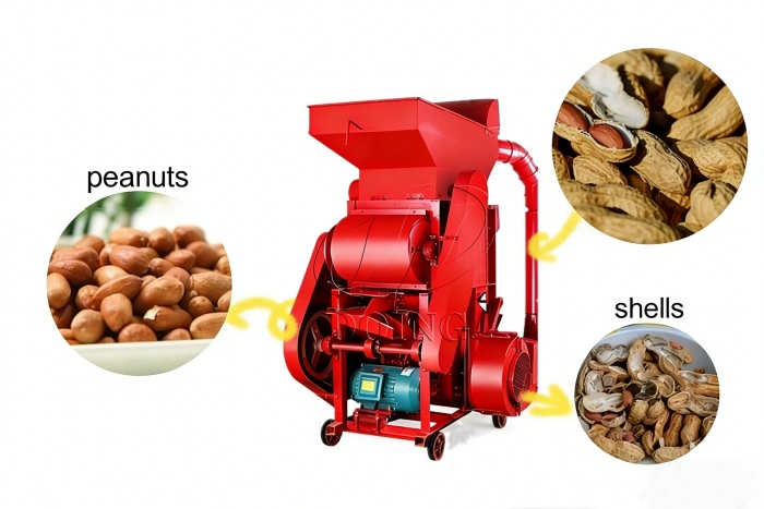 Peanut shelling machine