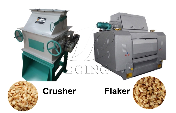 Peanut crusher and flaker