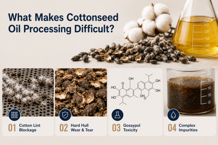 Cottonseed oil processing challenges