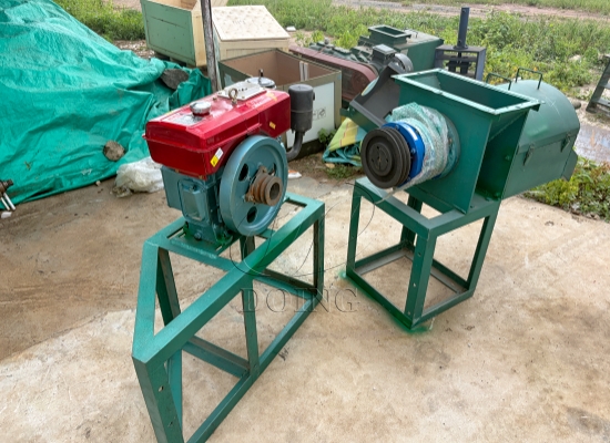 500kg/h diesel palm oil press machine shipped from Nigeria overseas warehouse to local project