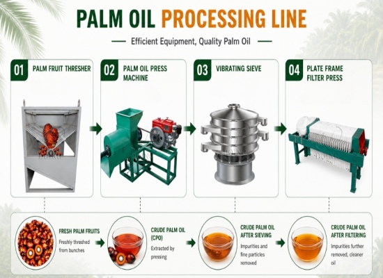 Nigerian customer collects 500kg/h diesel palm oil mill plant from Henan Glory Nigeria warehouse