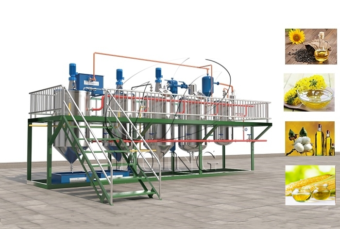 Corn germ oil refining process