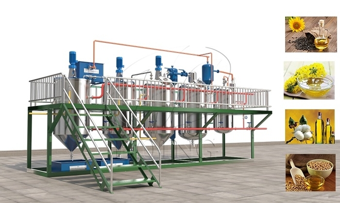 Batch type edible oil refining machine