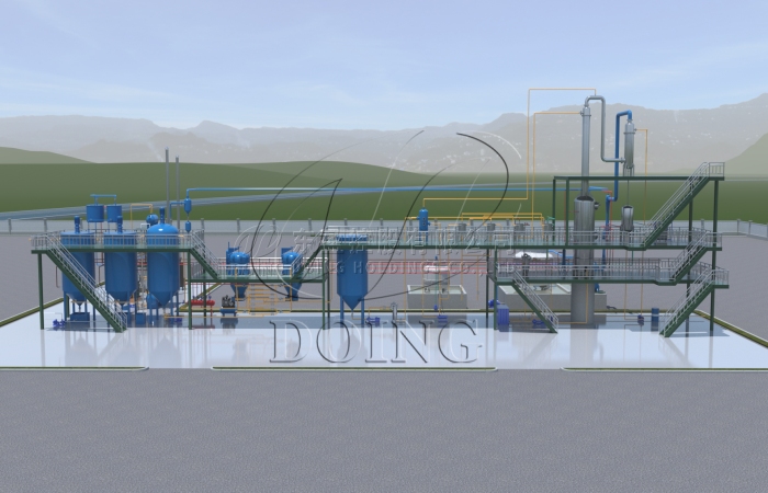 Semi-continuous edible oil refining machine