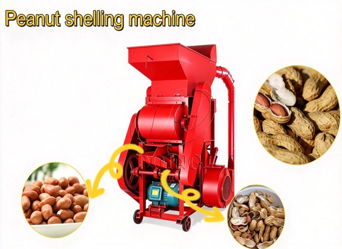 Groundnut shelling machine