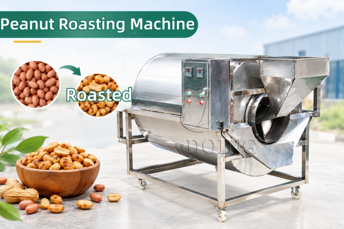 Groundnut roasting machine