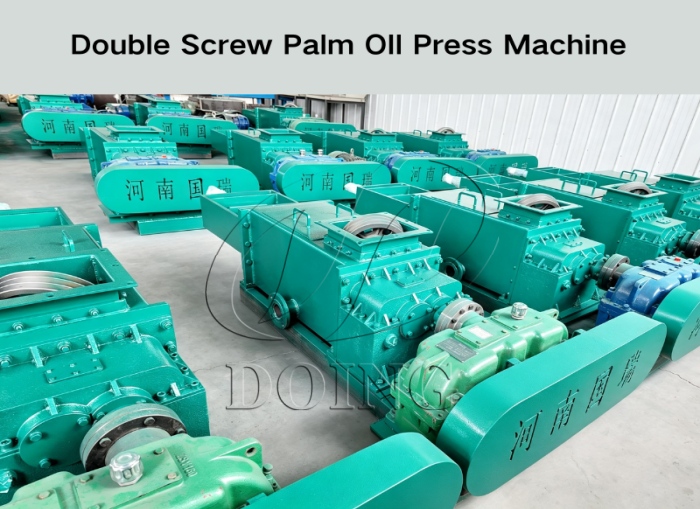 Double screw palm oil press machine