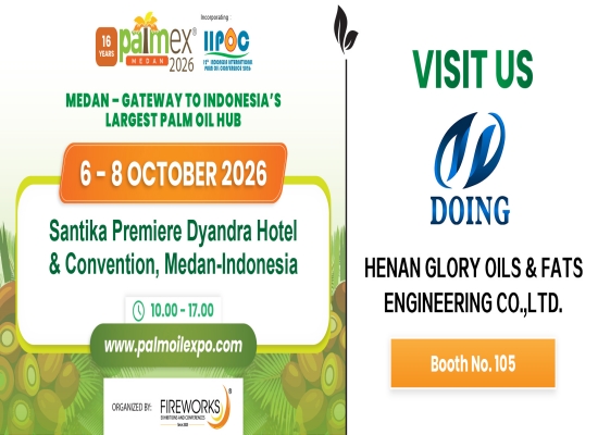 PALMEX Medan 2026: Meet Glory Oiltech and explore 5 TPH palm oil extraction machine solutions
