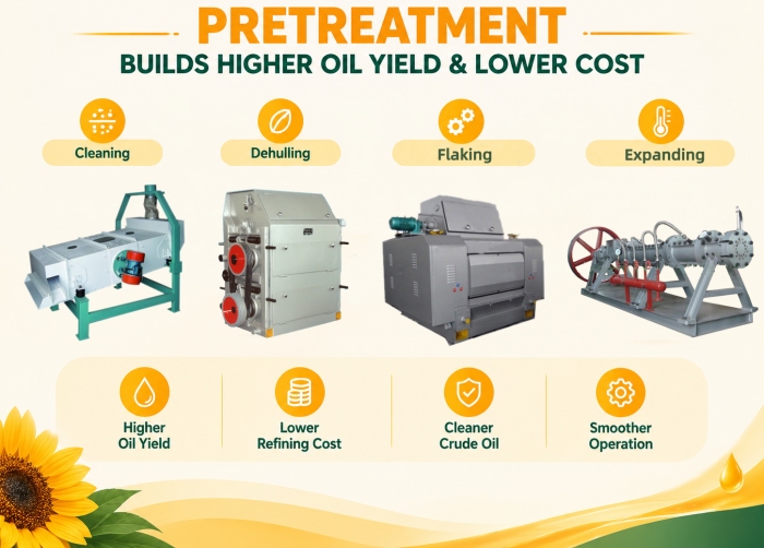 Oilseed pretreatment equipment