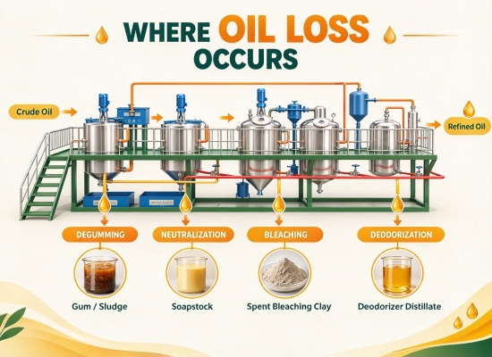 Why is oil loss too high during edible oil refining? Causes & solutions Why is oil loss too high during edible oil refining? Causes & solutions