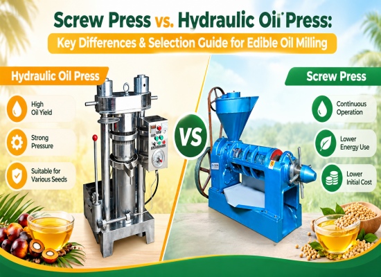 Screw press vs hydraulic oil press: Key differences & selection guide for edible oil production