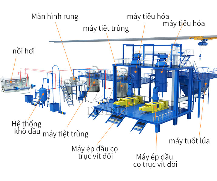 Dây chuyền ép dầu cọ quy mô nhỏ